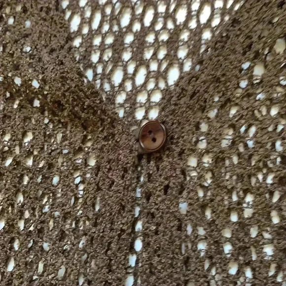 Vintage Tradition Brown, Loose  Knit, Short Sleeve Sweater - Picture 4 of 4
